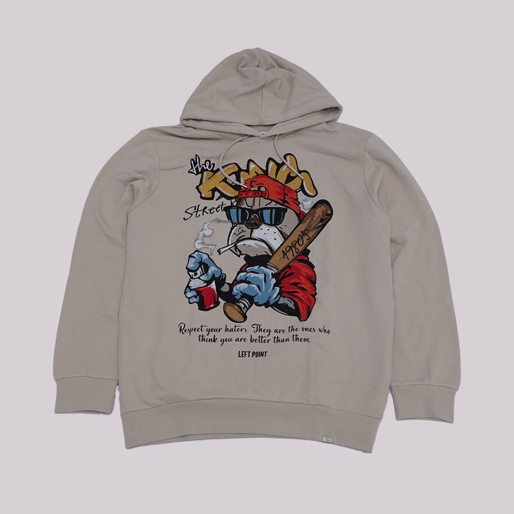 Sudadera Left Point Crystal Dog Red with bat