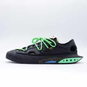 [NIKNG252] Nike Blazer Low Off-White Black Electric Green (Blazers)