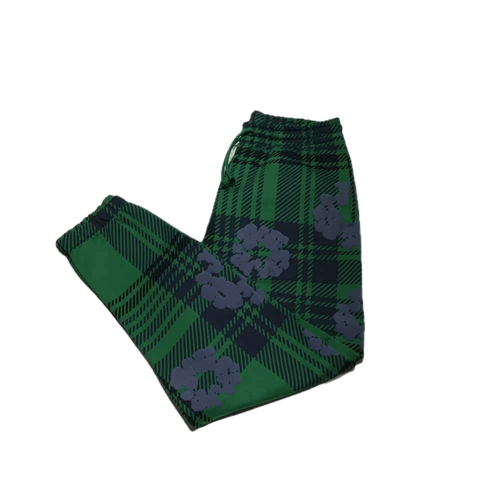 [PANVD032] Denim Tears Plaid Wreath Green Pants