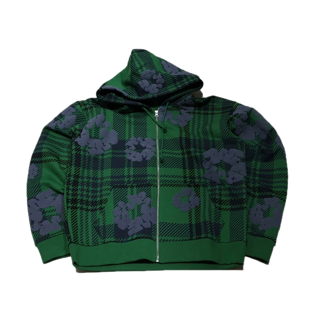 [SUDVD032] Denim Tears Plaid Wreath Green Sweatshirt (M)