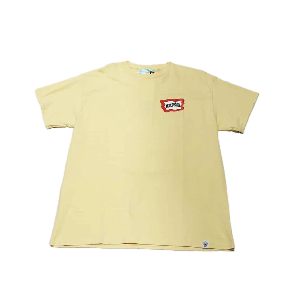[PLAAM041] Ice Cream Cone Head Yellow T-Shirt