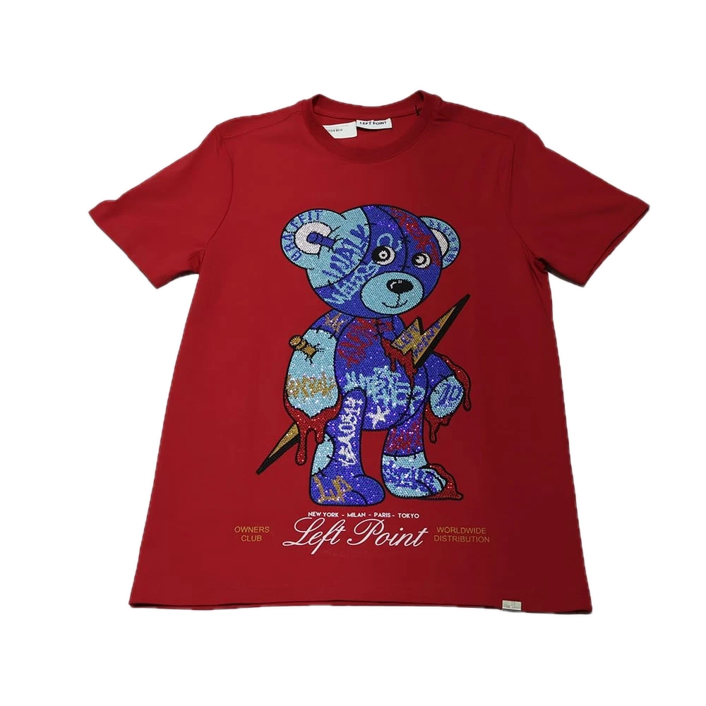 [PLARJ022] Left Point Crystal Blue bear R T-Shirt