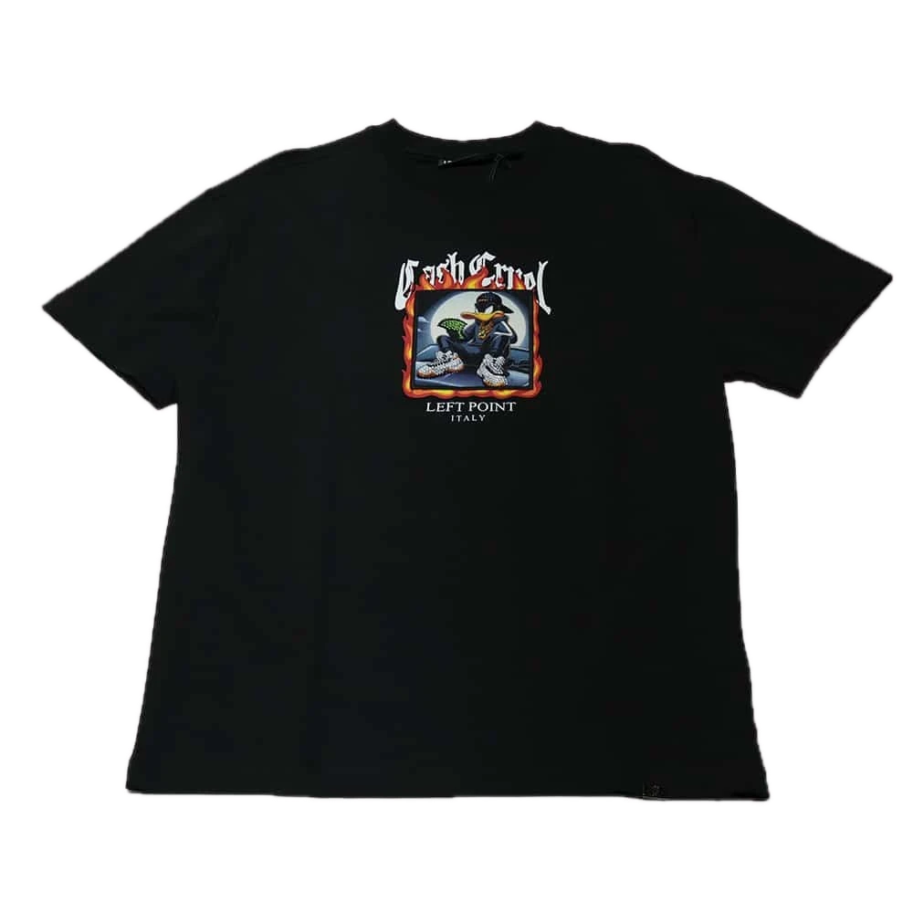 [PLANG024] Left Point Crystal Cash Cruel T-Shirt (CH, Negro)