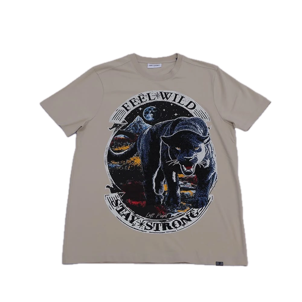 [PLABG032] Left Point Crystal Panther T-Shirt