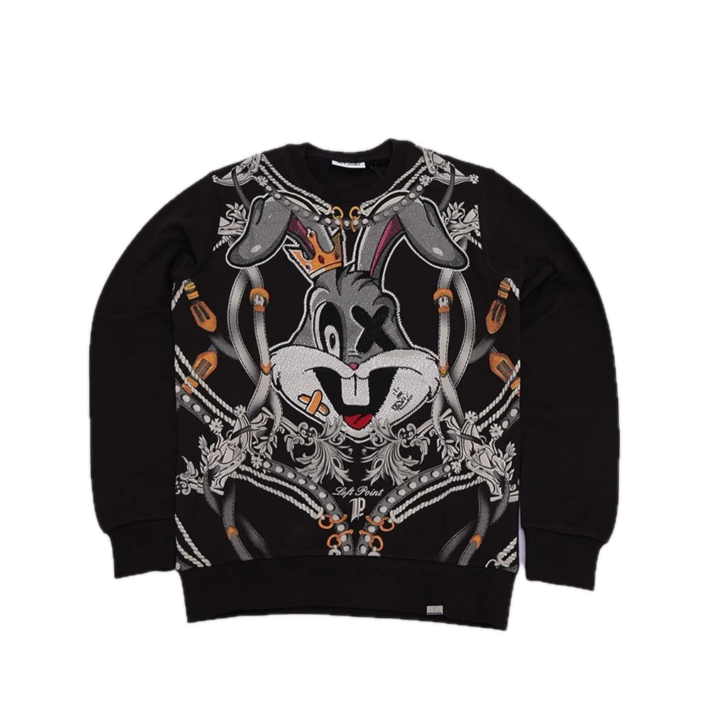 [CRENG02] Crewneck Left Point Crystal Bugs Bunny (CH, Negro)