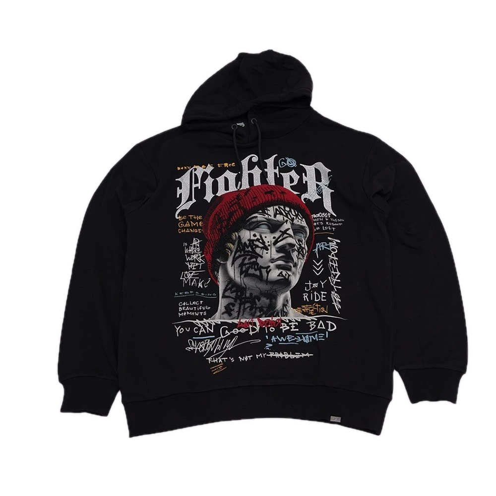 [SUDNG046] Left Point Crystal David Fighter Sweatshirt