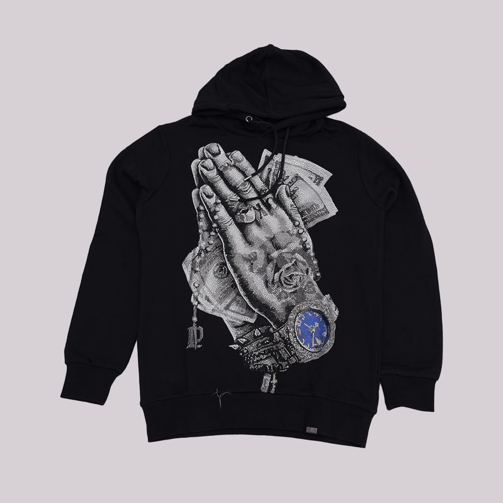Left Point Crystal Pray Hands Sweatshirt