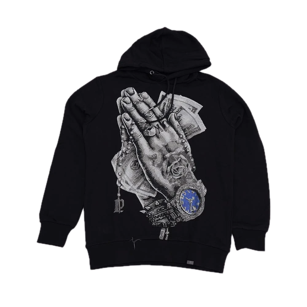 [SUDNG023] Left Point Crystal Pray Hands Sweatshirt