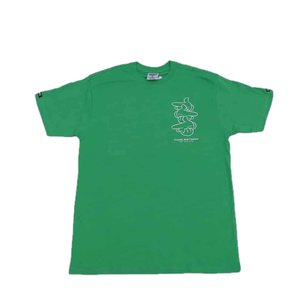 [PLAVD033] Crooks and Castles Hands Green T-Shirt