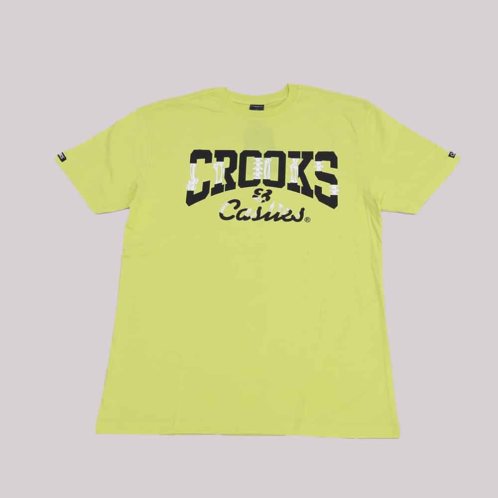 Crooks and Castles Bone Lime Yellow T-Shirt