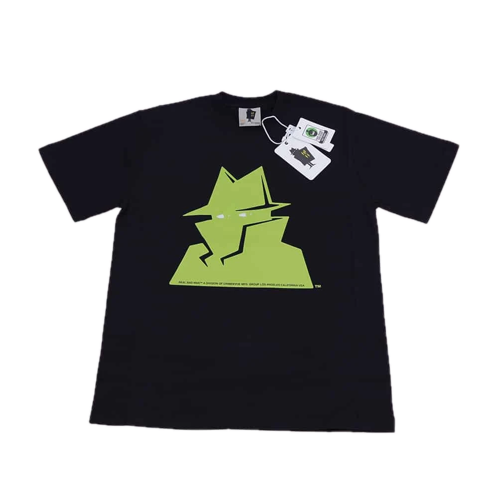 [PLANG023] Black Green Real Bad Man T-Shirt (CH)
