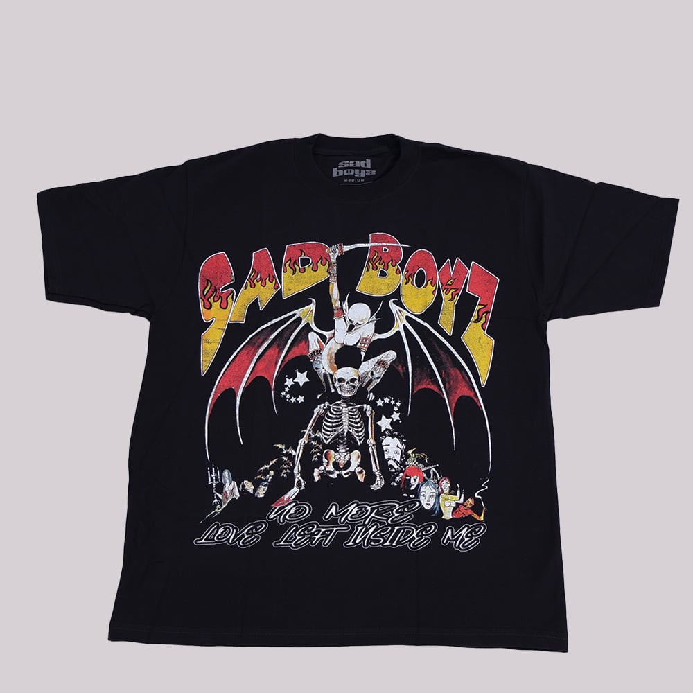 [PLANG0318] Sadboyz No More Love Skeleton Black T-Shirt