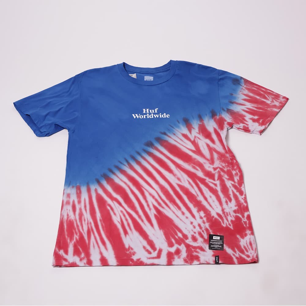 [PLAAZ034] HUF Tie Die World Wide T-Shirt