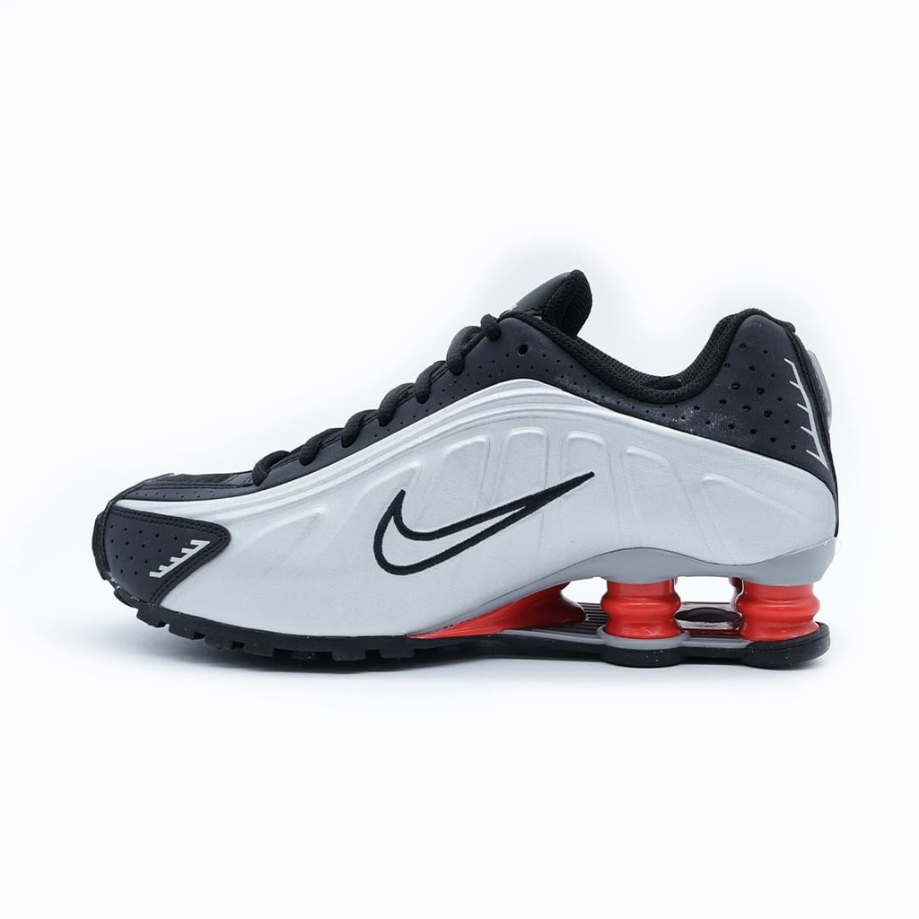 Nike Shox R4 Metallic Silver/Black Boys