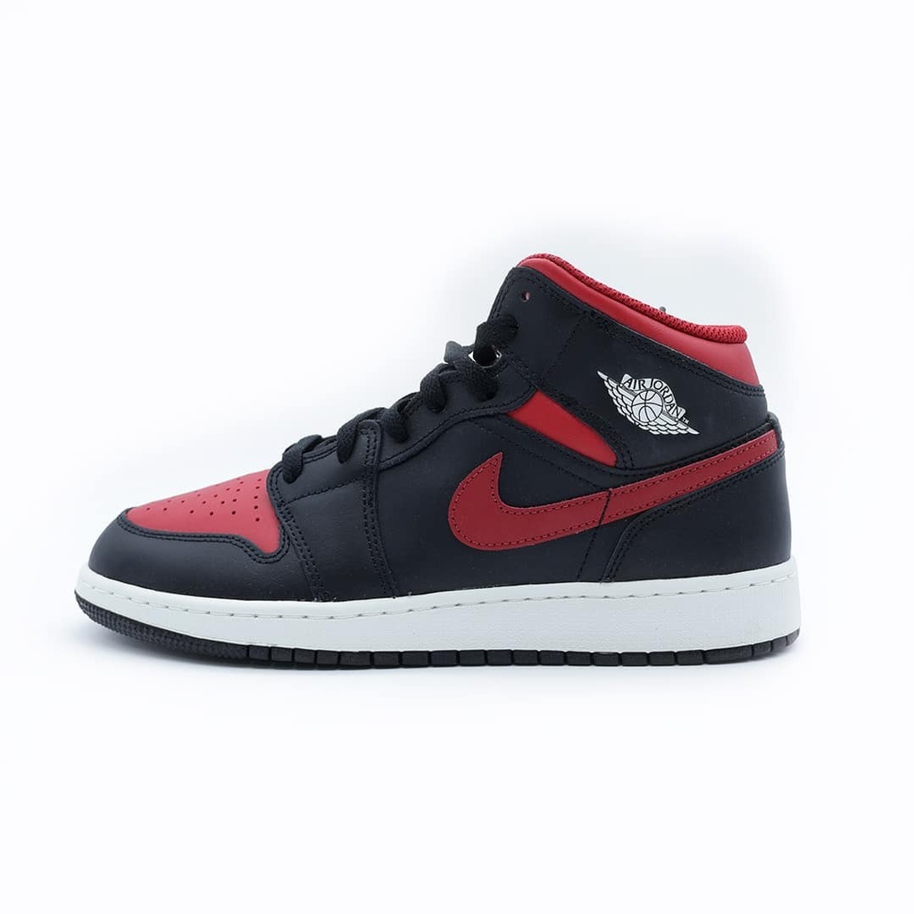[197859273393] Jordan 1 Mid Black Varsity Red