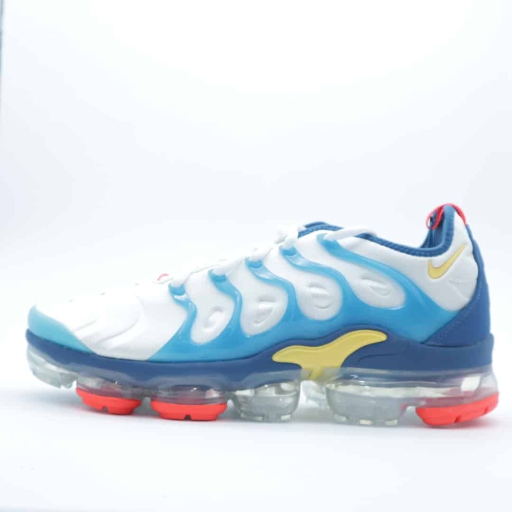 Nike Air VaporMax Plus White Citron Industrial Blue (TNs, Tuned Airs)